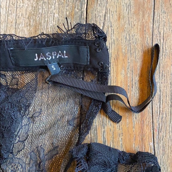 NWOT Jaspal sheer lace high neck top - Picture 3 of 4